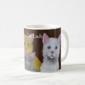 キャット熱狂するレディーコーヒーマグ コーヒーマグカップ (正面右)