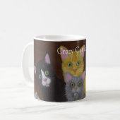 キャット熱狂するレディーコーヒーマグ コーヒーマグカップ (正面左)