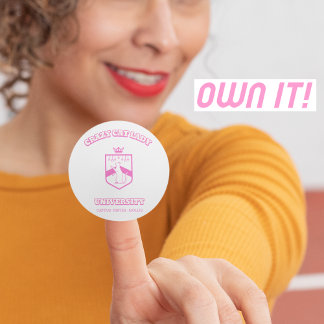 キャット熱狂するレディ大学キャットレディ猫好き ラウンドシール