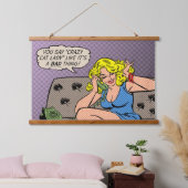 「キャット熱狂するレディ」ウォールタペストリー 吊り下げ型タペストリー (寝室)