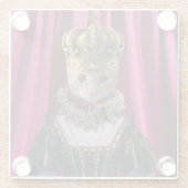 キャット王室のスクエアガラスコースター ガラスコースター (裏面)