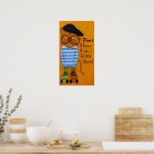 キャット素晴らしオンローラースケートのポスター! ポスター (キッチン)