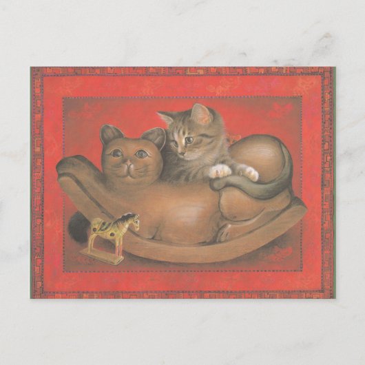 キャット絵を描はがき ポストカード (正面)