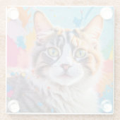 キャット芸術的コースター ガラスコースター (裏面)