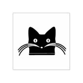 キャット顔ウッドアートスタンプ ラバースタンプ (インプリント)