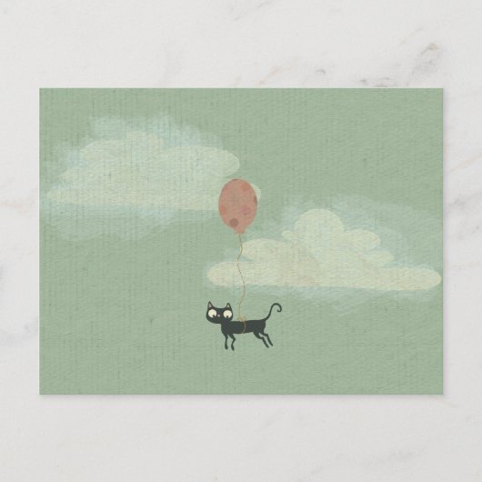 キャット飛んでいるはがき ポストカード (正面)