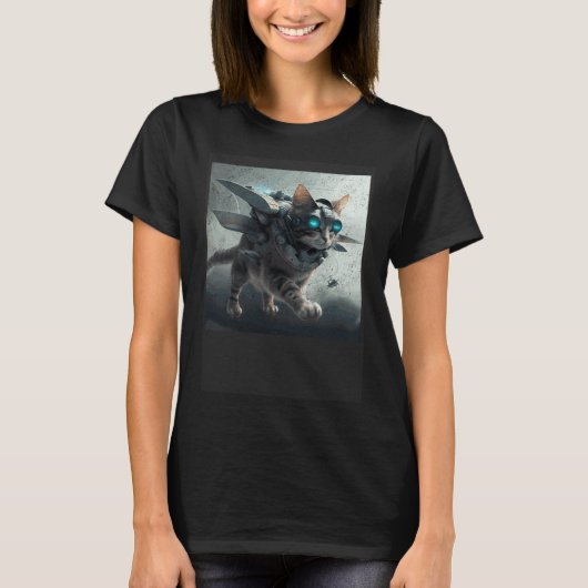 キャット飛んでいる戦争 Tシャツ (正面)