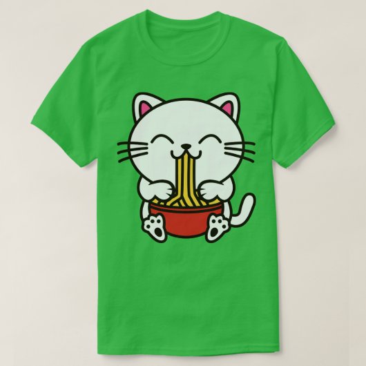 キャット食べかわいい Tシャツ (デザイン正面)