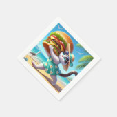 キャット食べはハンバーガー スタンダードカクテルナプキン (角)