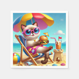 キャット食べはハンバーガー スタンダードカクテルナプキン