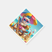 キャット食べはハンバーガー スタンダードカクテルナプキン (角)