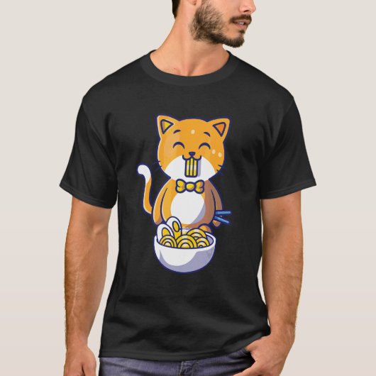 キャット食べキャット引用文 Tシャツ (正面)