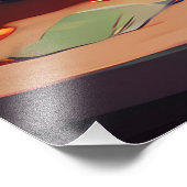 キャット食べスパゲティ フォトプリント            (角)