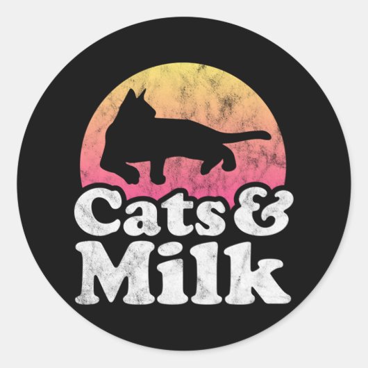 キャット食べズスパゲティ45 ラウンドシール (正面)