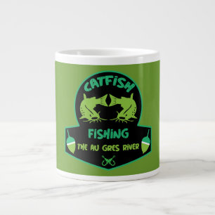 キャット魚釣りオゲレス ジャンボコーヒーマグカップ