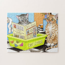 キャット464おもしろいバスルーム ジグソーパズル