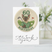 キャット60誕生日 サンキューカード (スタンド正面)