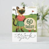 キャット60誕生日 サンキューカード (スタンド正面)