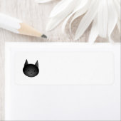 キャット.かわいい黒い子猫。 ラベル (インサイチュ)