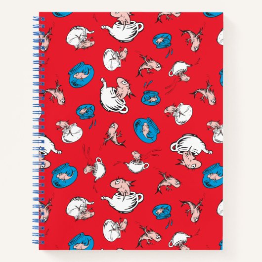 キャット・イン・ザ・ハット | 赤い魚の模様 ノートブック (正面)