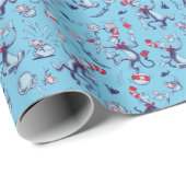 キャット・イン・ザ・ハット | 青い模様 ラッピングペーパー (ロールコーナー)