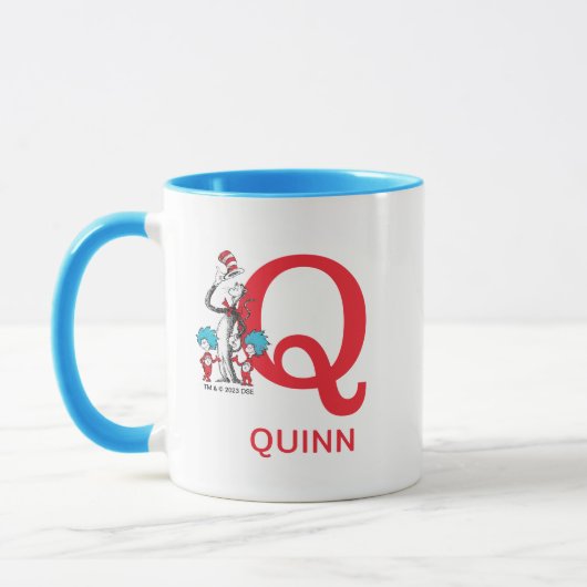 キャット・イン・ザ・ハット Thing+One 名前 モノグラム Q マグカップ (左)