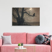 キャット・イン・ザ・ムーンライト、アレクサンドル・スティインレン キャンバスプリント (インサイチュ (リビング))