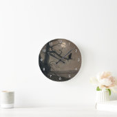 キャット・イン・ザ・ムーンライト、アレクサンドル・スティインレン ラウンド壁時計 (ホーム)