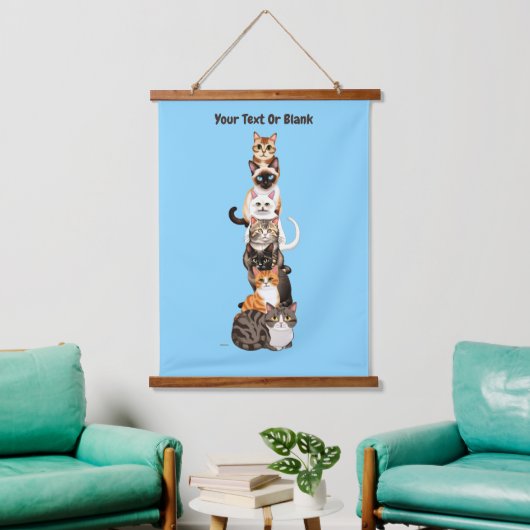 キャット・エ・ピラー ネコの塔 吊り下げ型タペストリー (リビング)