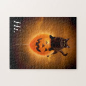 『キャット·オン·ハロウィーン·バルーン』 ジグソーパズル (横)