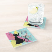 キャット&カクテル – グラス・コースターを単独で飲まない ガラスコースター (アングル)