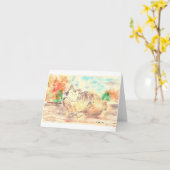 キャット カード (黄色い花)