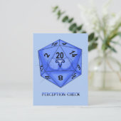 キャット.サイコロ20.知覚チェック ポストカード (スタンド正面)