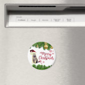 キャット、サンタハット、クリスマスボール マグネット (インサイチュ (食洗機))