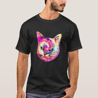 キャット タイ染め 子猫 キティ 猫 ママ 猫 パパ Tシャツ