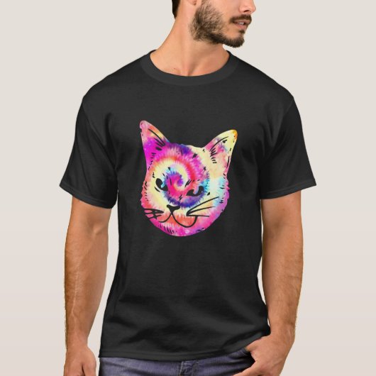 キャット タイ染め 子猫 キティ 猫 ママ 猫 パパ Tシャツ (正面)