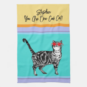 キャット タビー パステル 猫 女性用 パステルカラー 夫 キッチンタオル