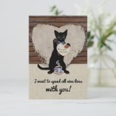 キャット·ナイン·ライパーソナライズされたブス·バレンタインカード 招待状 (スタンド正面)