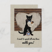 キャット·ナイン·ライパーソナライズされたブス·バレンタインカード 招待状 (正面/裏面)