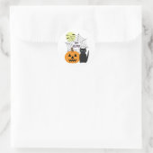 キャット&パンプキンハロウィーン ラウンドシール (バッグ)