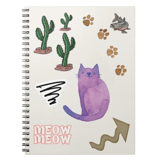 キャット フィッシュ カクタス ノートブック (正面)