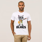 キャット・プレイズ・ブルース・ギター Tシャツ (正面フル)