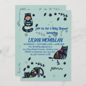 キャット・ミー・もしユー・キャット・おもしろい招待状 招待状 (正面/裏面)