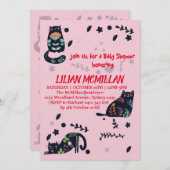 キャット・ミー・もしユー・キャット・おもしろい招待状 招待状 (正面/裏面)