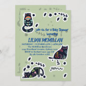 キャット・ミー・もしユー・キャット・おもしろい招待状 招待状 (正面/裏面)