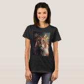 キャット ライオン 蝶 Tシャツ (正面フル)