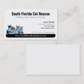 キャット・レスキュー・ノン・プロフィット・ブラック・タグライン 名刺 (正面/裏面)