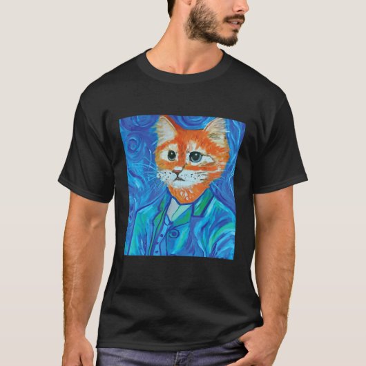 キャット・ヴァン・ゴッシュ3 Tシャツ (正面)