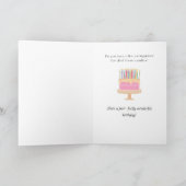 キャット |皮肉なパーティーハット猫おもしろい誕生日カード カード (内部)