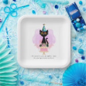 キャット |皮肉パーティーハットキャットおもしろい誕生日 ペーパープレート (パーティー)